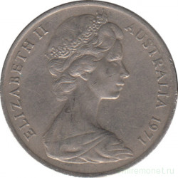 Монета. Австралия. 10 центов 1971 год.