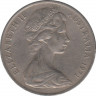 Монета. Австралия. 10 центов 1971 год. ав.
