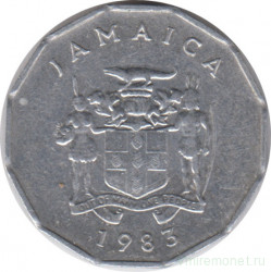 Монета. Ямайка. 1 цент 1983 год.