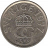 Монета. Швеция. 5 крон 1977 год.