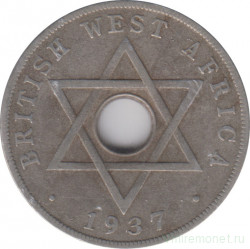 Монета. Британская Западная Африка. 1 пенни 1937 год. (KN).