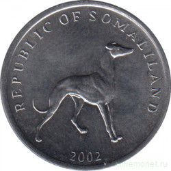 Монета. Сомалиленд. 20 шиллингов 2002 год.