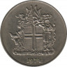 Монета. Исландия. 10 крона 1974 год. ав.