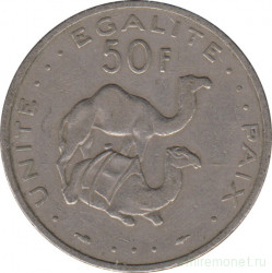 Монета. Джибути. 50 франков 1986 год.