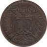 Монета. Австро-Венгерская империя. 2 геллера 1899 год. рев.