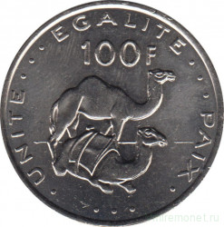 Монета. Джибути. 100 франков 2013 год.