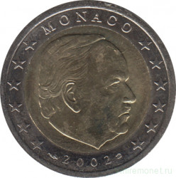 Монета. Монако. 2 евро 2002 год.