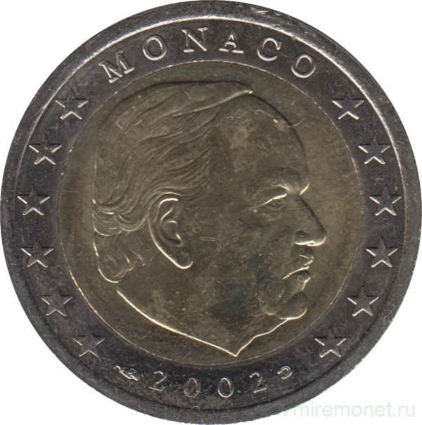 Монета. Монако. 2 евро 2002 год.