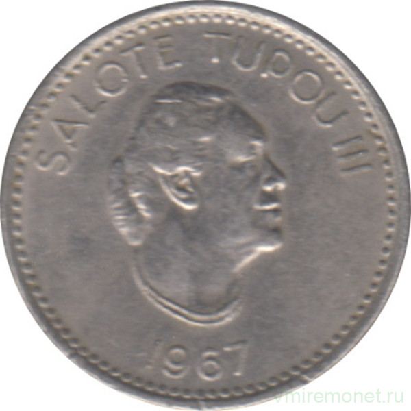 Монета. Тонга. 5 сенити 1967 год.