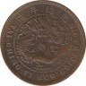 Монета. Китай (империя). Провинция Хубей. 10 кэшей 1906 год. рев.