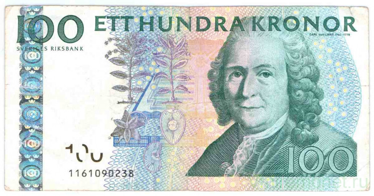 Банкнота. Швеция. 100 крон 2001 год. Тип 65а(1).