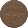 Монета. Бермудские острова. 1 цент 1978 год. ав.