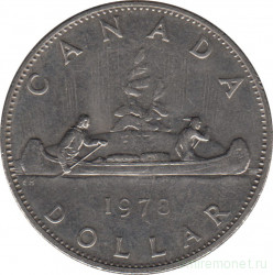 Монета. Канада. 1 доллар 1978 год.