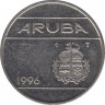 Монета. Аруба. 25 центов 1996 год. ав.