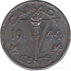 Монета. Канада. 5 центов 1944 год.
