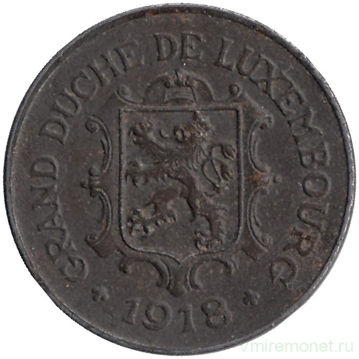 Монета. Люксембург. 10 сантимов 1918 год.  Монета. Люксембург. 10 сантимов 1918 год.