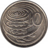 Монета. Каймановы острова. 10 центов 1972 год. рев.