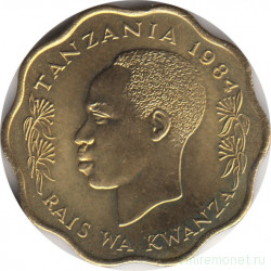 Монета. Танзания. 10 центов 1984 год.