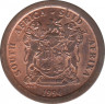 Монета. Южно-Африканская республика (ЮАР). 5 центов 1994 год. ав.