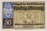 Бона. Нотгельд. Германия. Город Шнееберг. 50 пфеннигов 1921 год. Вариант 1190.1.а.4. ав.