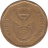 Монета. Южно-Африканская республика (ЮАР). 20 центов 2009 год. ав.