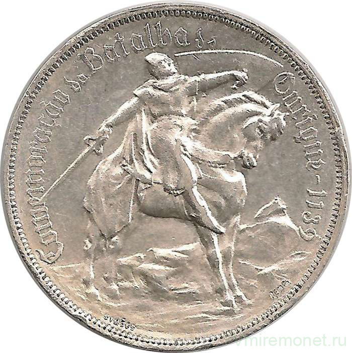 Монета. Португалия. 10 эскудо 1928 год. Битва при Оурике.