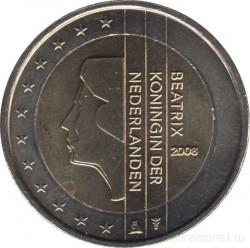 Монеты. Нидерланды. Набор евро 8 монет 2008 год. 1, 2, 5, 10, 20, 50 центов, 1, 2 евро.