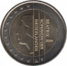 Монеты. Нидерланды. Набор евро 8 монет 2008 год. 1, 2, 5, 10, 20, 50 центов, 1, 2 евро. ав.