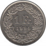  Монета. Швейцария. 1 франк 1994 год. ав.