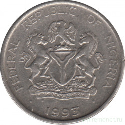 Монета. Нигерия. 1 найра 1993 год.