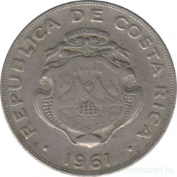 Монета. Коста-Рика. 1 колон 1961 год.
