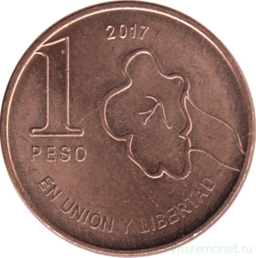 Монета. Аргентина. 1 песо 2017 год.