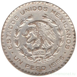 Монета. Мексика. 1 песо 1966 год.   