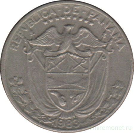 Монета. Панама. 1/10 бальбоа 1983 год.