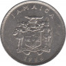 Монета. Ямайка. 25 центов 1986 год. ав.