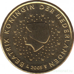 Монета. Нидерланды. 10 центов 2005 год.