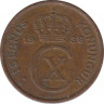 Монета. Исландия. 1 аурар 1938 год. ав.