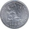 Монета. Чехословакия. 10 геллеров 1989 год. ав.