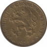 Монета. Чехословакия. 1 крона 1958 год. ав.