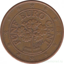 Монета. Австрия. 5 центов 2007 год.