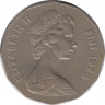 Монета. Фиджи. 50 центов 1975 год. рев.