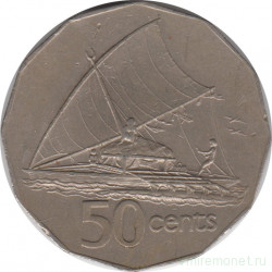 Монета. Фиджи. 50 центов 1975 год.