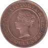 Монета. Цейлон (Шри-Ланка). 1/4 цента 1870 год. рев.
