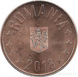 Монета. Румыния. 5 бань 2018 год.