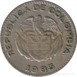Монета. Колумбия. 10 сентаво 1965 год.