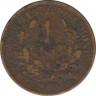 Монета. Датская Вест-Индия. 1 цент 1860 год. ав.
