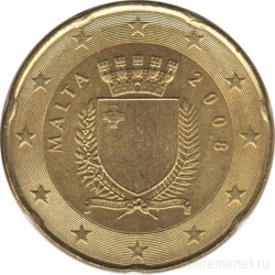 Монета. Мальта. 20 центов 2008 год.