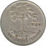 Монета. Гватемала. 5 сентаво 1964 год. рев.