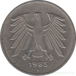Монета. ФРГ. 5 марок 1985 год. Монетный двор - Штутгарт (F).