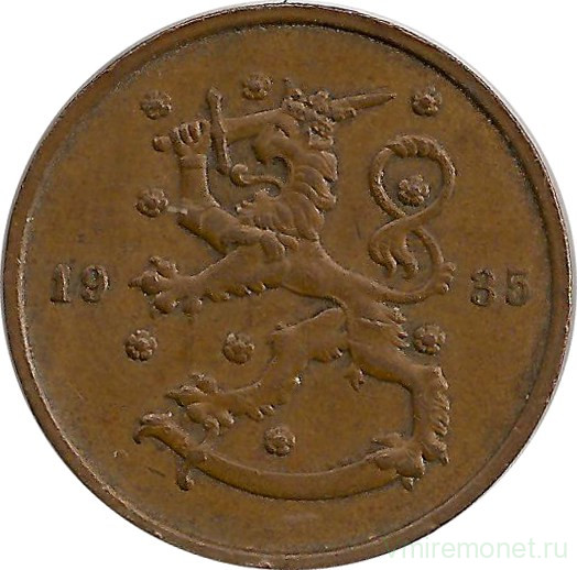 Монета. Финляндия. 10 пенни 1935 год.        